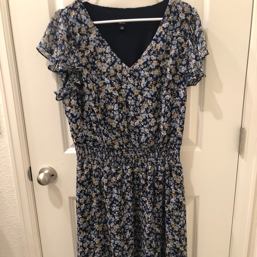 MSK Smocked Waist Midi Dress